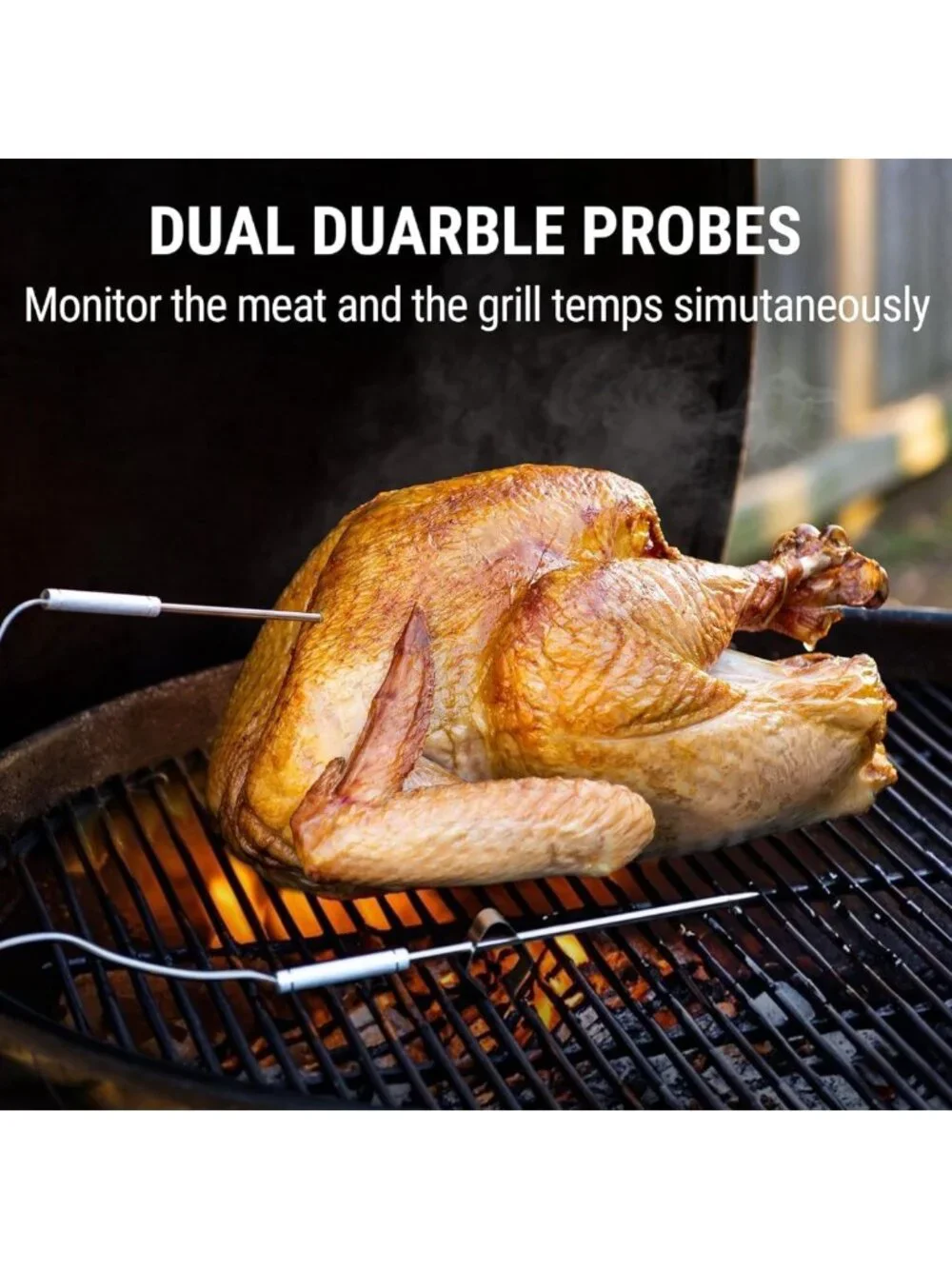 500FT Wireless Meat Thermometer for Grilling & Smoking - Accurate Temp Control